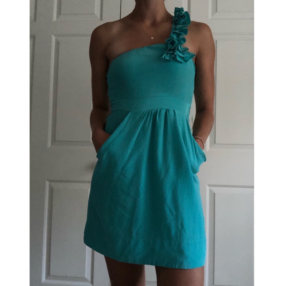 Blue One-Shoulder Yumi-Kim Dress